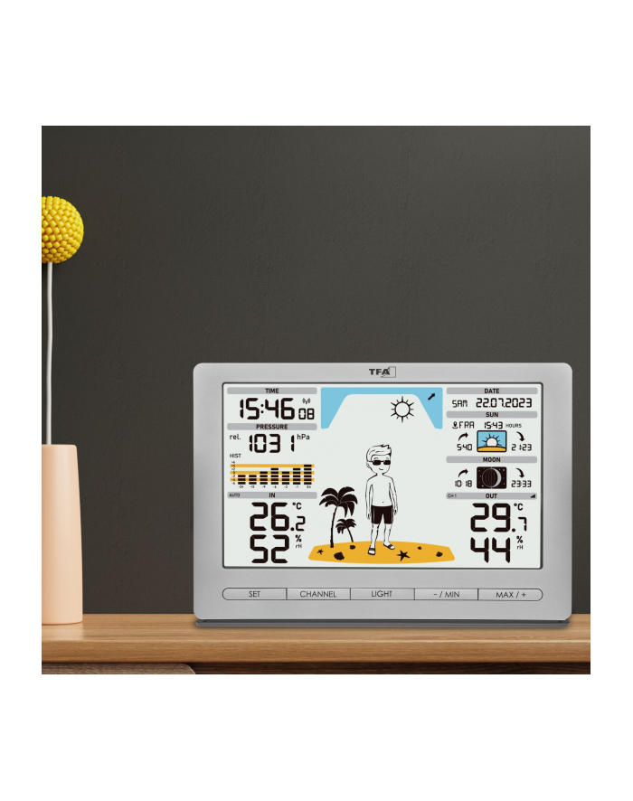 tfa-dostmann TFA 35.1097.54 silver METEO JACK Wireless Weather Station główny