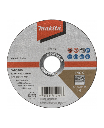 Makita D-65969 cutting disk 125x1,0mm INOX