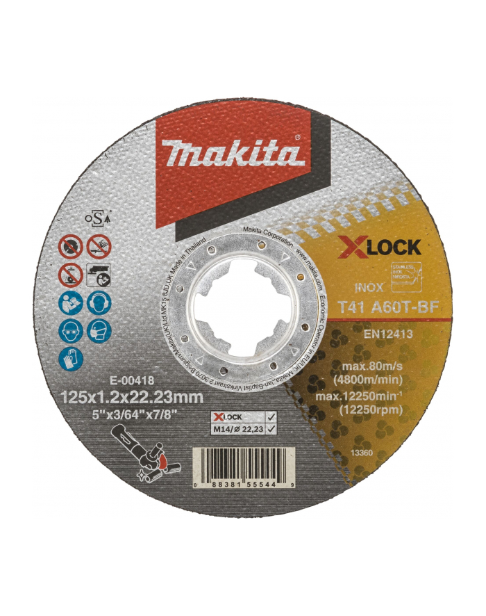 Makita E-00418 cutting disk 125x1,2mm INOX główny