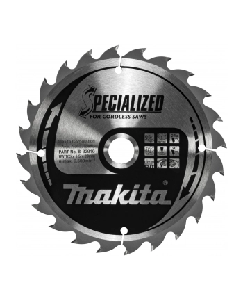 Makita B-32910 SPECIALIZED Saw Blade 165x20x24Z nr 1