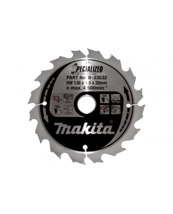 Makita B-33532 SPECIALIZED Saw Blade 136x20x16Z nr 2