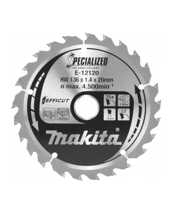 Makita E-12120 EFFICUT Saw Blade 136x20x25Z nr 1