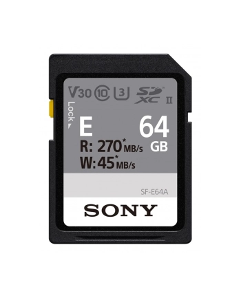 Sony SDXC E series          64GB UHS-II Class 10 U3 V30 nr 1