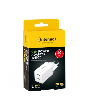 Intenso Power Adapter W40CC GaN Kolor: BIAŁY 2x USB-C 40W nr 2