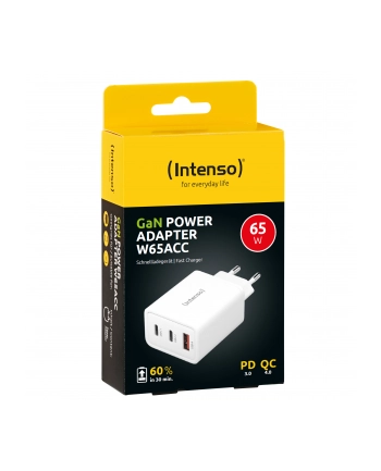 Intenso Power Adapter W65ACC GaN Kolor: BIAŁY 2x USB-C 1x USB-A 65W nr 2