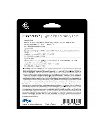 Wise CFexpress Type A PRO  160GB WI-CFX-A160P