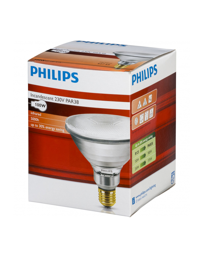 Philips infrared lamp PAR38 IR 100W E27 230V CL główny