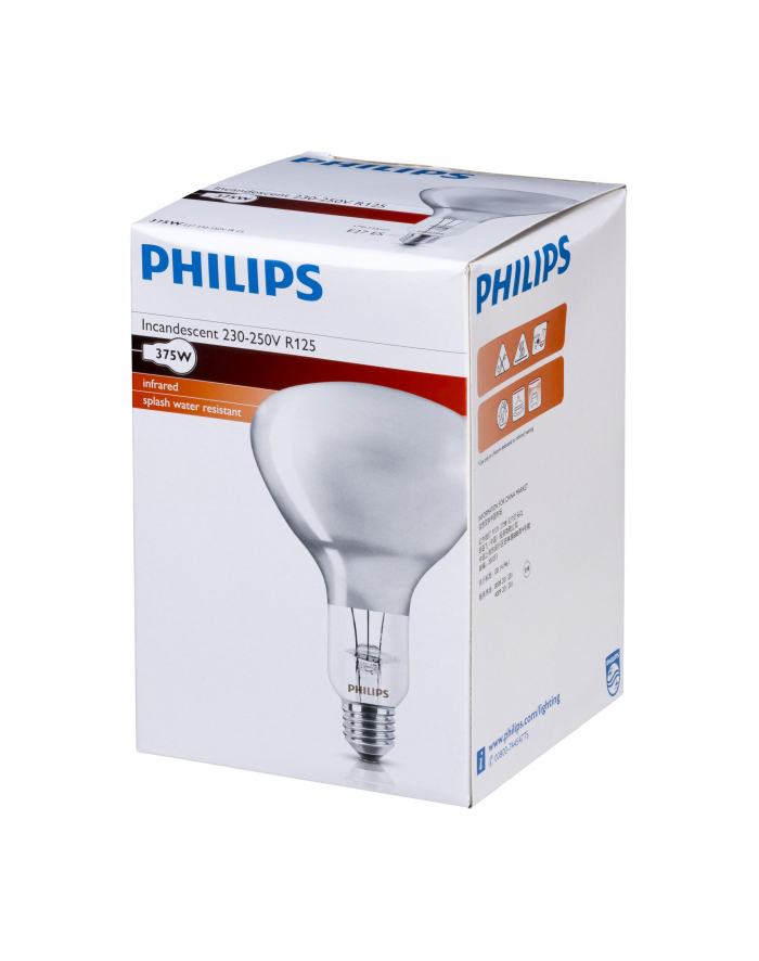 Philips infrared lamp BR125 IR 375W E27 230-250V CL główny