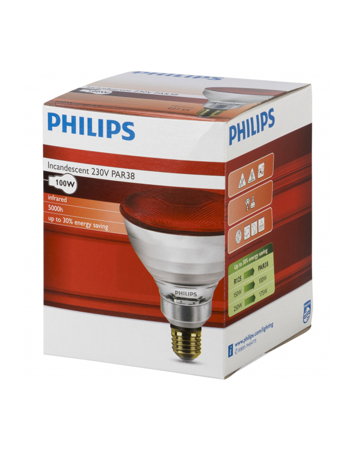 Philips infrared lamp PAR38 IR 100W E27 230V Red główny