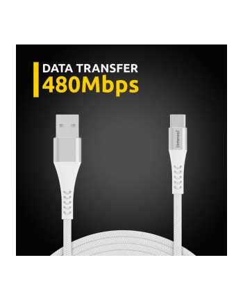 Intenso USB Cable A315C Nylon 1,5m Kolor: BIAŁY USB-A / USB-C 60W