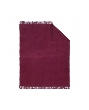 Ibena Uni Blanket Braga red 150x200