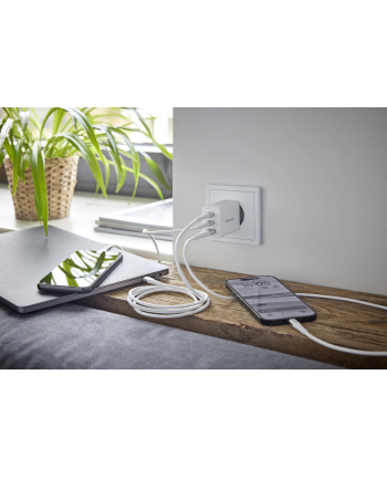 Intenso Power Adapter W65ACC GaN Kolor: BIAŁY 2x USB-C 1x USB-A 65W