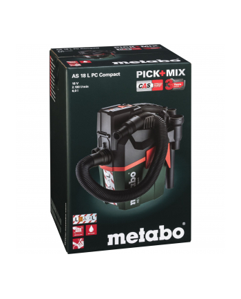 Metabo AS 18 L PC Compact Cordless Vacuum