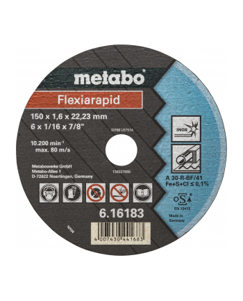 Metabo Flexiarapid 150x1,6x22,2 Inox