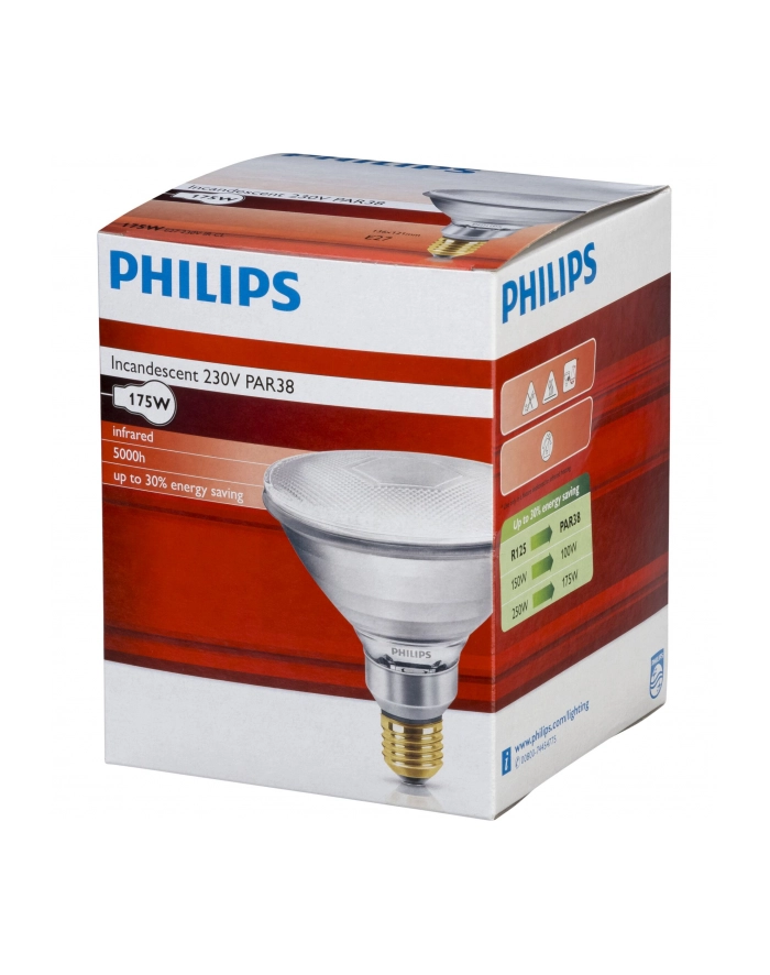Philips infrared lamp PAR38 IR 175W E27 230 CL główny