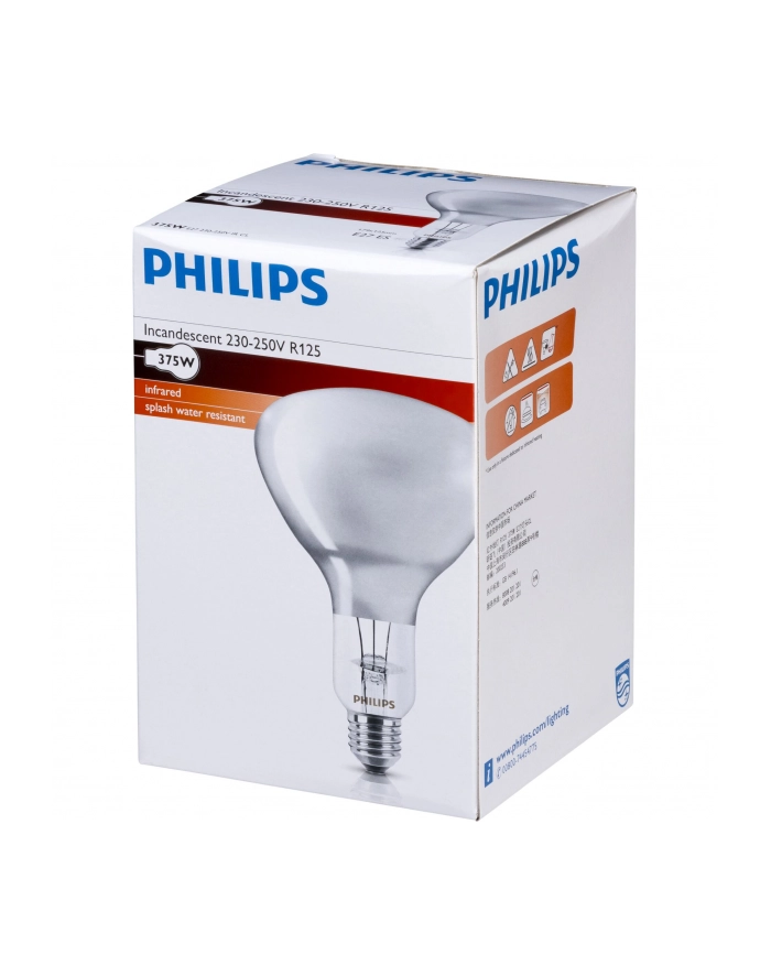 Philips infrared lamp BR125 IR 375W E27 230-250V CL główny
