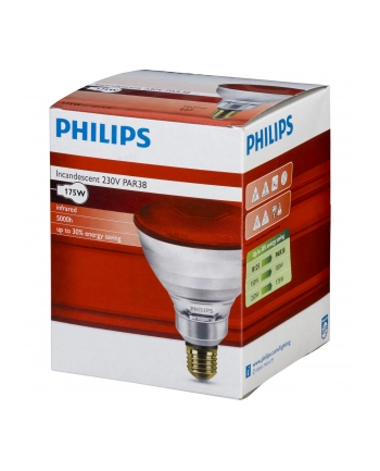 Philips infrared lamp PAR38 IR 175W E27 230 Red nr 1