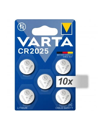 10x5 Varta electronic CR 2025 Lith. Coin Battery 06025 101 415 nr 1