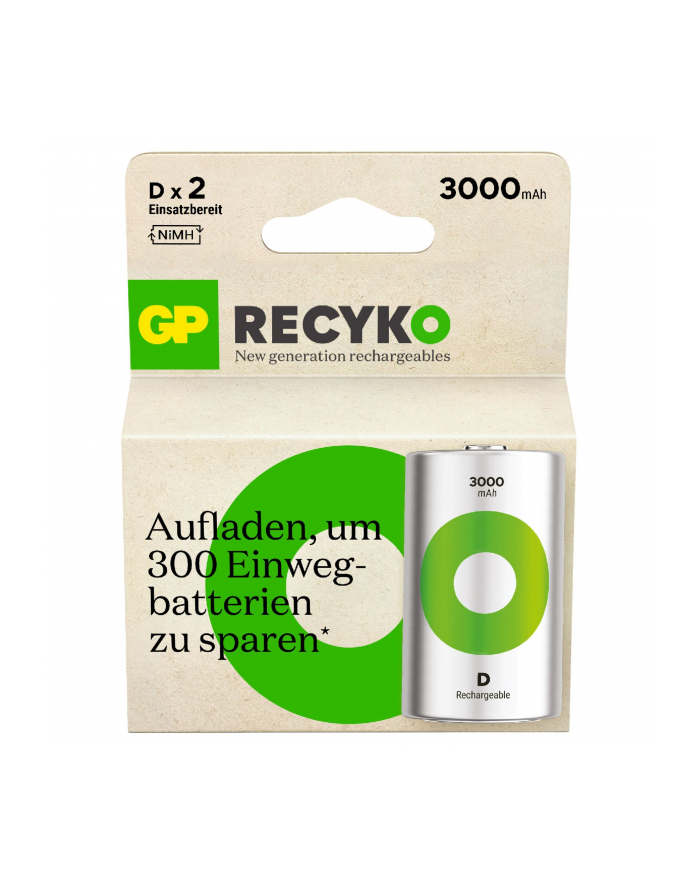 gp batteries 1x2 GP ReCyko NiMH Akkus D Mono 3000 mAH, ready to use główny