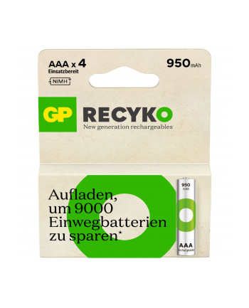 gp batteries 1x4 GP ReCyko NiMH Battery AAA 950mAH, ready to use