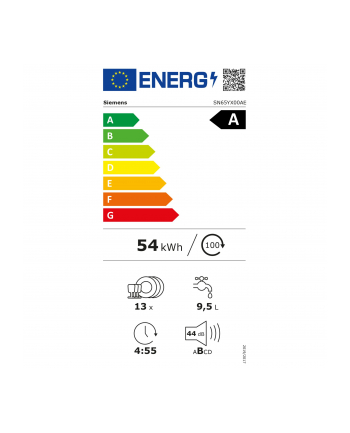 Siemens SN65YX00AE   60cm Fully Integrated Dishwasher