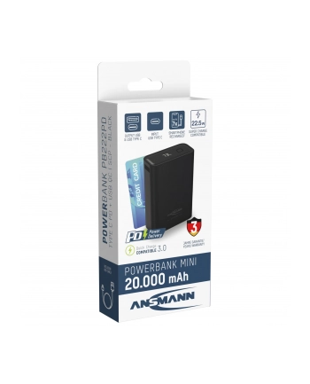 Ansmann Powerbank PRO 20.000 mAh USB-A+C Port 22,5W bl. 1700-0155 nr 1
