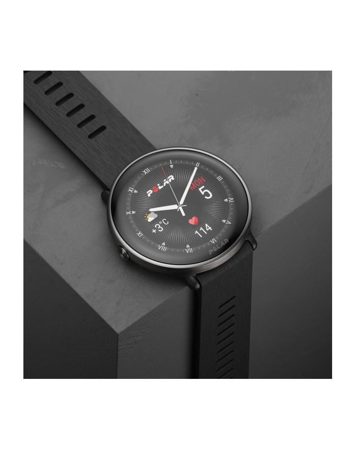 Polar Ignite 3 Titanium Silicone Band Kolor: CZARNY główny