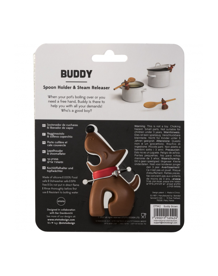 OTOTO Buddy Brown Spoon Holder 'amp; Steam Releaser główny