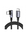 UGREEN USB-C to Angled USB2.0-C Round Cable 1m Gray Black - nr 1