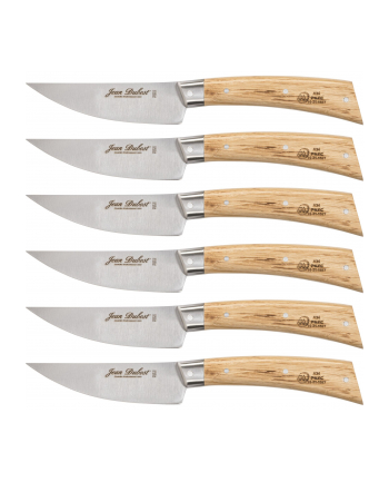 Jean Dubost Laguiole 6 pcs. Steak Knife Set, Oak Wood