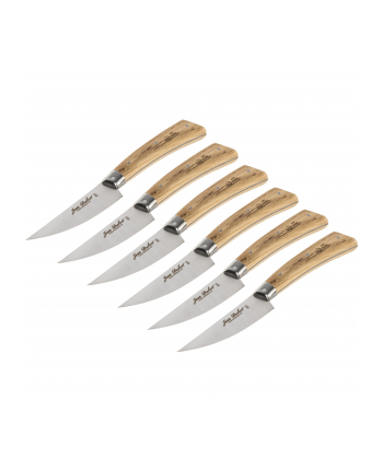 Jean Dubost Laguiole 6 pcs. Steak Knife Set, Oak Wood