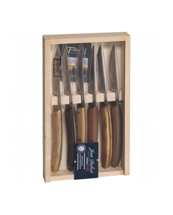 Jean Dubost Laguiole 6 pcs. Knife Set, Mixed Wood