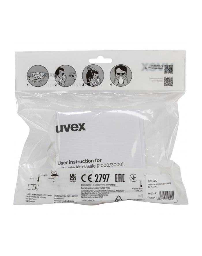 uvex silv-Air class.2200 FFP2 3x główny