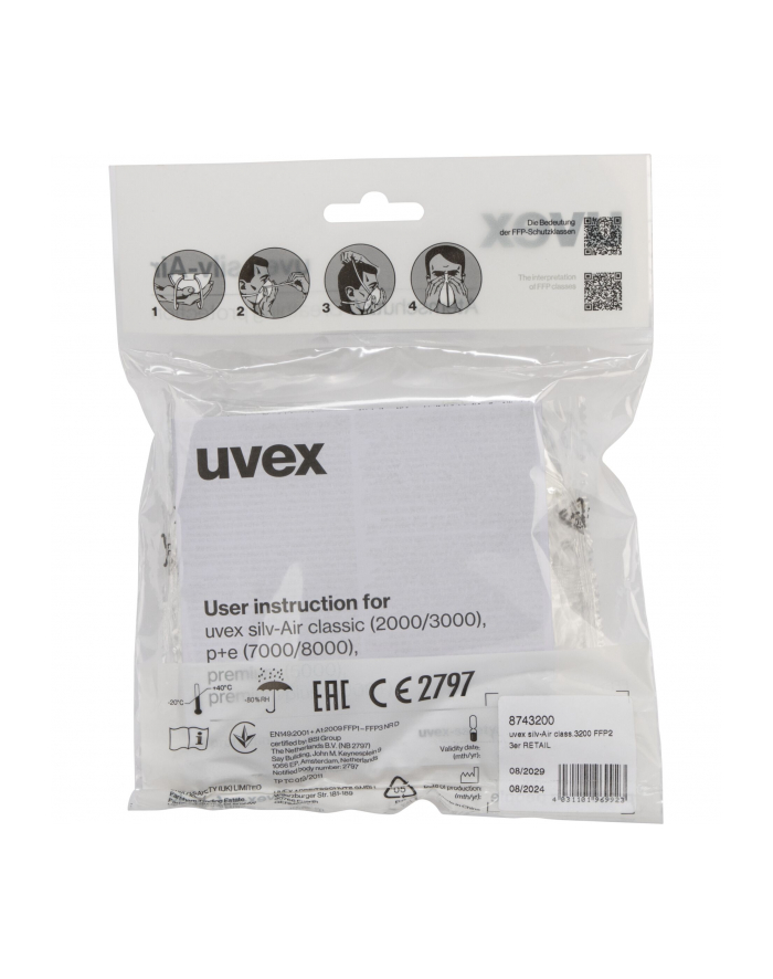 uvex silv-Air class.3200 FFP2 3x główny