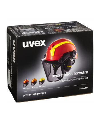 uvex Waldarbeiterset czerwony