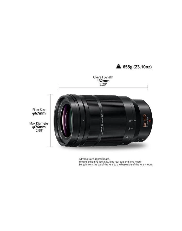 Panasonic 2,8-4,0/50-200 DG Leica ASPH. Power OIS główny