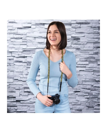 Hama Camera Strap  Braid 120 Kolor: CZARNY/yellow nr 1