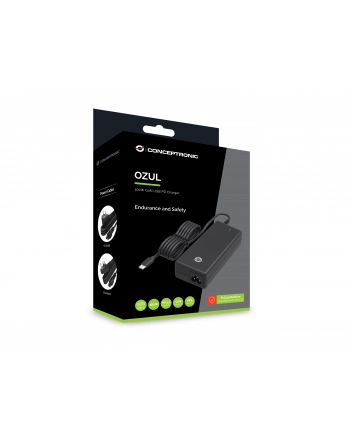 Conceptronic OZUL03BE 100W GaN USB Desktop-Charger