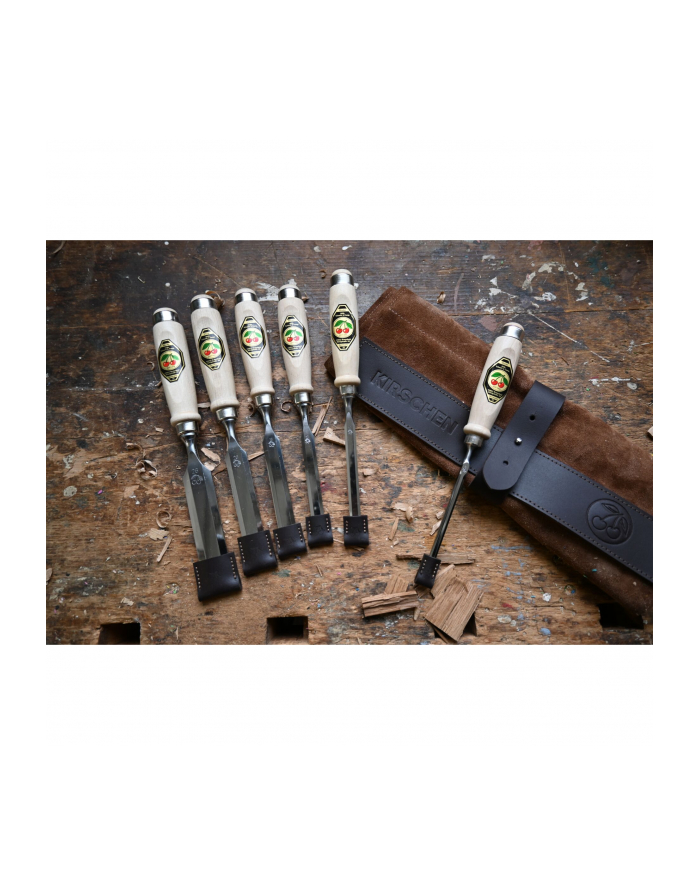 Kirschen Firmer Chisel Set 6pcs. Leather Bag 6-10-12-16-20-26 główny