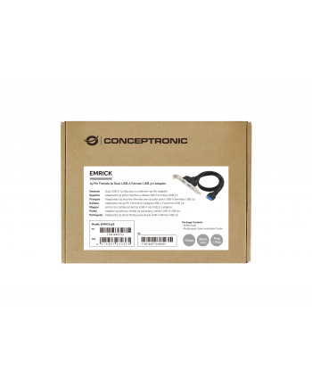 Conceptronic EMRICK11B 19-Pin Dual USB-Extension