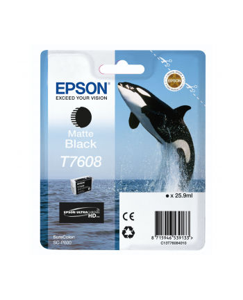 Epson ink cartridge matte Kolor: CZARNY T 7608N