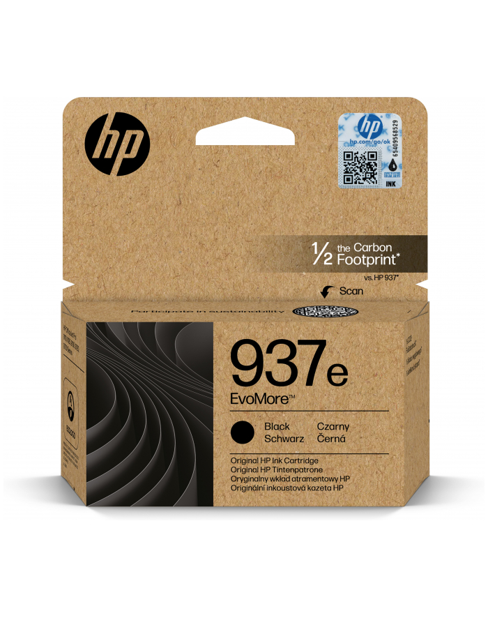 hewlett packard HP EvoMore 4S6W9NE ink cartridge Kolor: CZARNY No. 937e główny