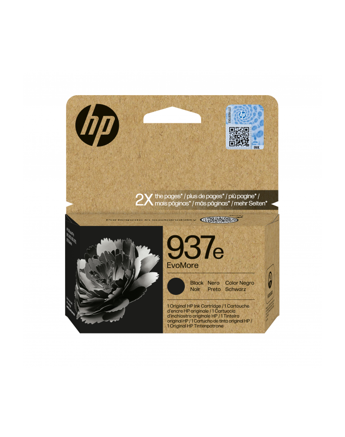 hewlett packard HP EvoMore 4S6W9NE ink cartridge Kolor: CZARNY No. 937e główny