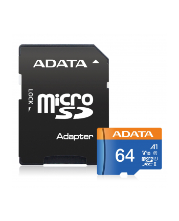 ADATA CARD MICROSDHC        64GB UHS-I CL10 100/20 MB/s W/1 Adap.