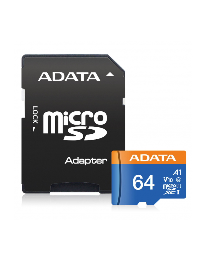 ADATA CARD MICROSDHC        64GB UHS-I CL10 100/20 MB/s W/1 Adap. główny