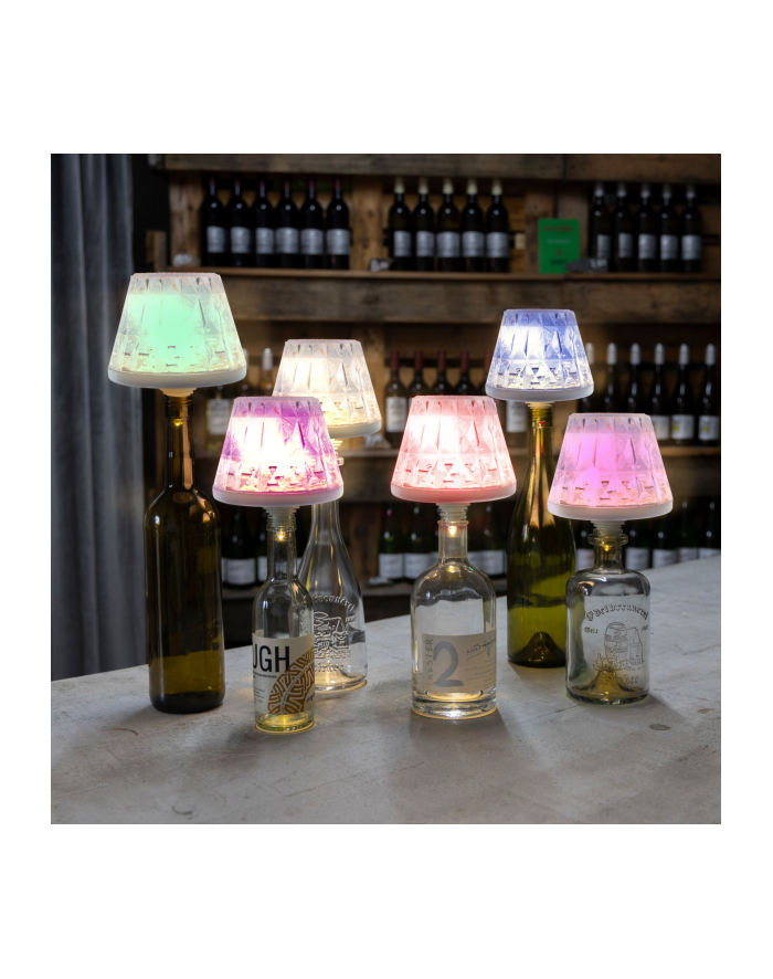 REV LED Bottle Lamp with battery Lamprusco Cristal RGBW główny