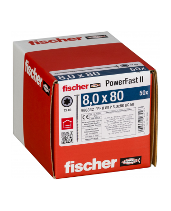 Fischer PowerFast II 8,0x80 TK TX TG blvz 50