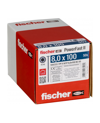 Fischer PowerFast II 8,0x100 TK TX TG blvz 50