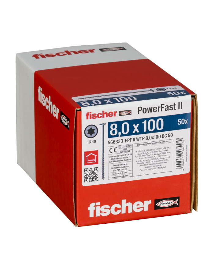 Fischer PowerFast II 8,0x100 TK TX TG blvz 50 główny