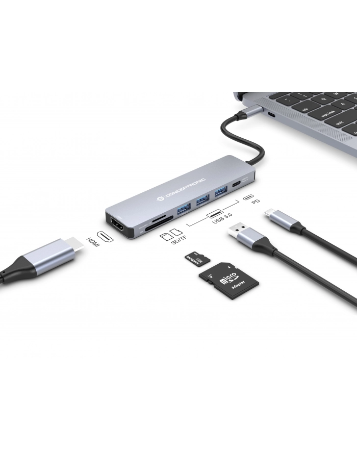 Conceptronic DONN19G 7-in-1 Docking Station główny